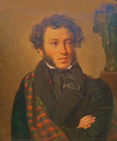 Portret van de dichter A.S. Poesjkin door Orest Adamovich Kiprensky